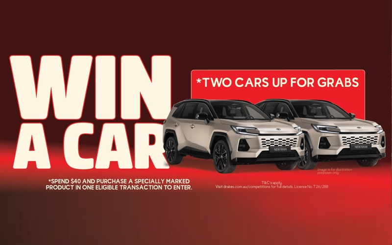 Drakes Supermarkets Toyota RAV4 prize draw Australia 2026